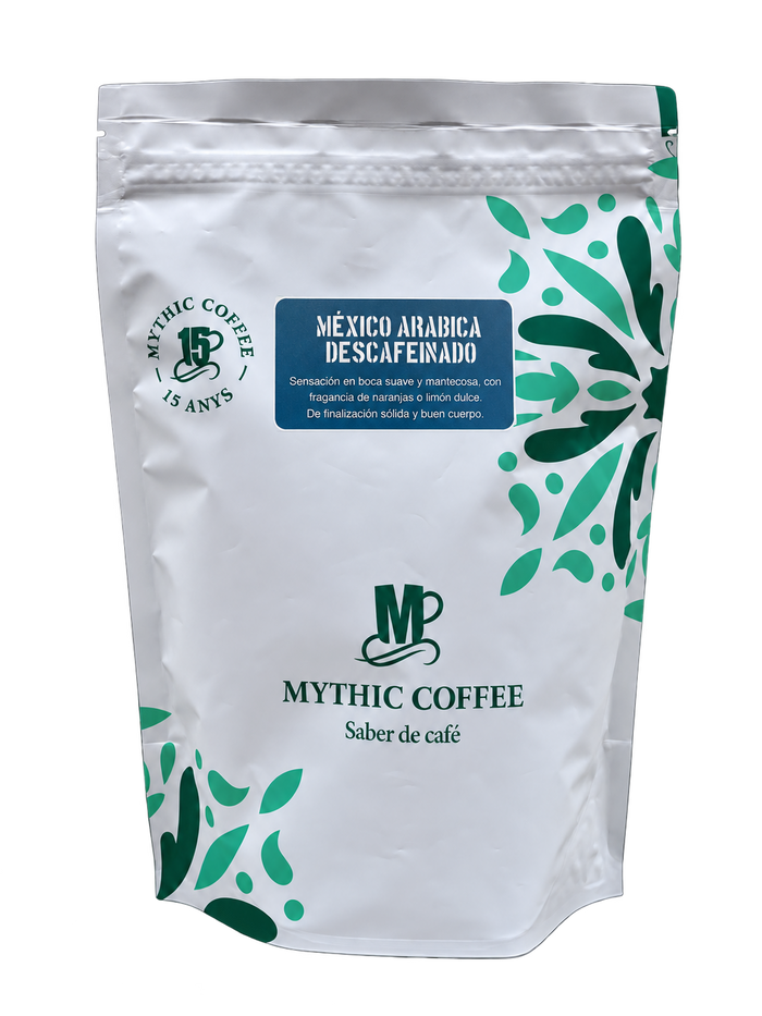 México Arabica Descafeinado — nuevo packaging Mythic Coffee
