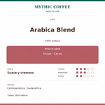 Cargar imagen en el visor de la galería, Ficha de Arabica Blend — notas de sabor, origen, cuerpo, intensidad y acidez
